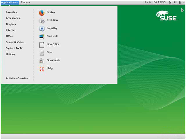 Интерфейс Linux SUSE SLED 12